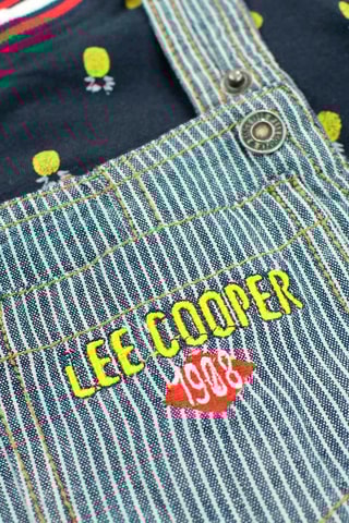 Camiseta y peto - Lee Cooper - Azul, verde y amarillo