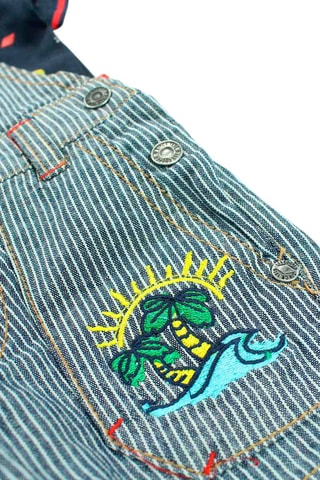 Camiseta y peto - Lee Cooper - Azul, verde y amarillo