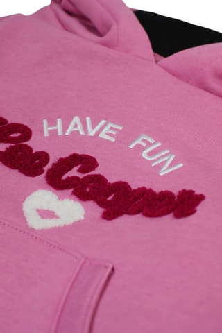 Sweater met Capuchon en Joggingbroek  - Zwart en roze