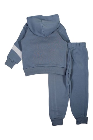 Sweater met Capuchon en Joggingbroek  - Wit en blauw