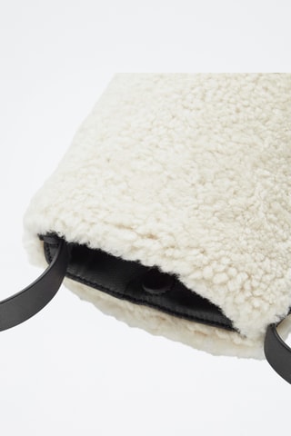 Borsa a tracolla in lana - Ecrù