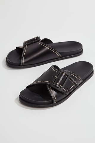 Sandali in pelle - Nero