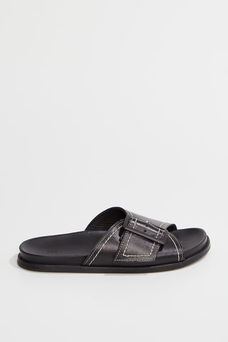 Sandali in pelle - Nero