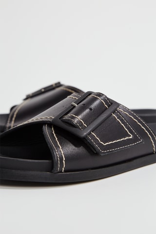 Sandali in pelle - Nero