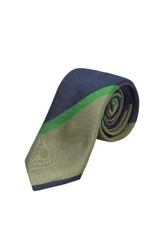 Cravatta in seta di gelso - Kaki