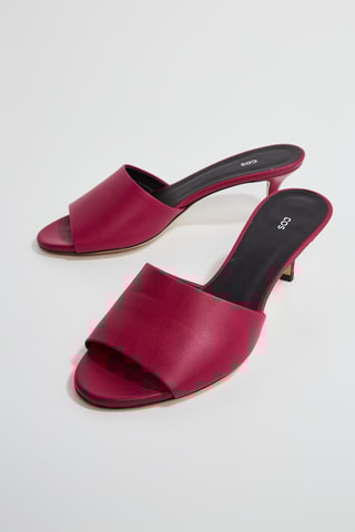 Sandali con tacco in pelle nappa - Viola