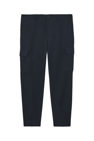 Pantaloni cargo in lana - Navy