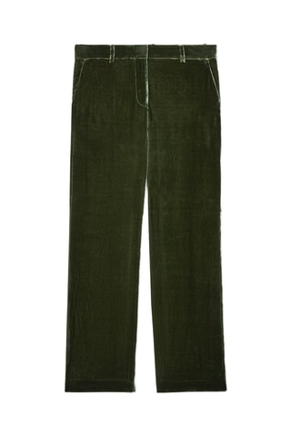Pantaloni in velluto - Verde scuro