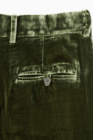 Pantaloni in velluto - Verde scuro