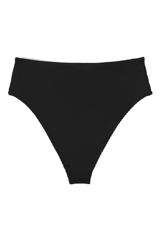 Slip bikini a vita alta - Nero
