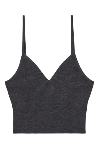 Top in lana - Grigio scuro