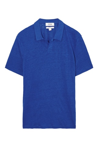 Top in lino - Blu