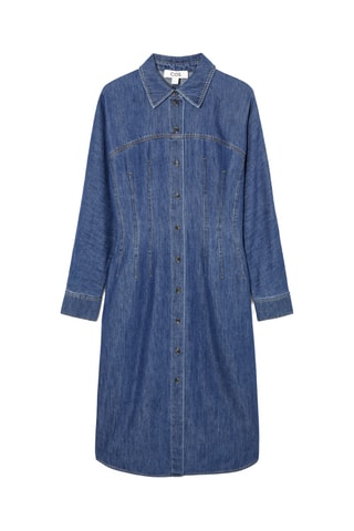 Abito a camicia in jeans - Blu