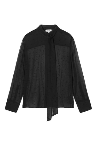 Blusa in seta di gelso - Nero