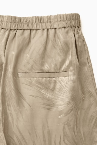 Shorts in seta - Beige