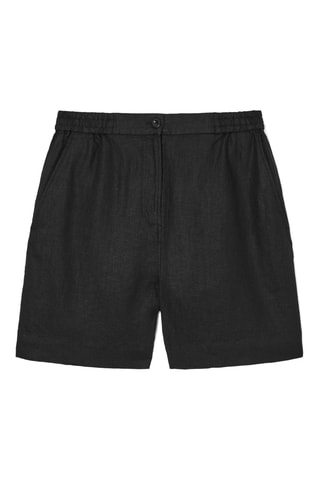Shorts in lino - Nero