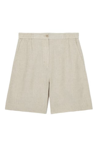 Shorts in lino - Beige