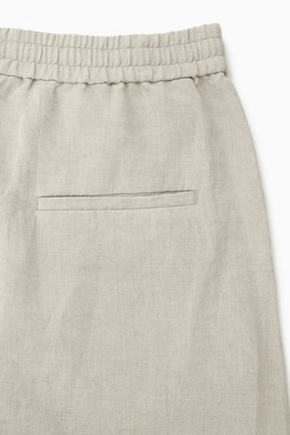 Shorts in lino - Beige