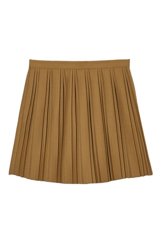 Gonna plissé in lana - Beige - COS