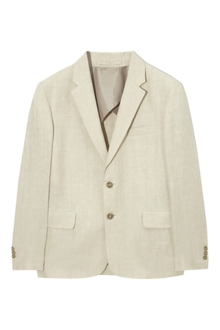 Blazer in lino - Beige