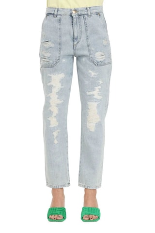 Jeans chino 7/8 - Blu