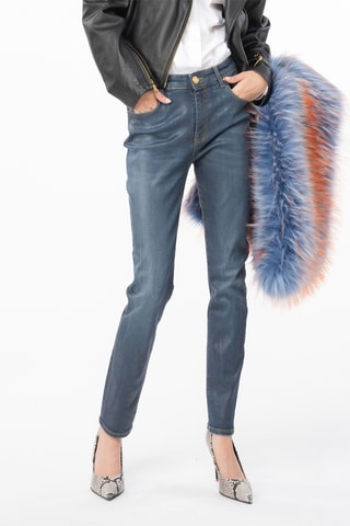 Jeans skinny - Blu scolorito