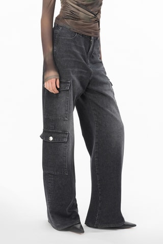 Jeans cargo - Grigio scuro