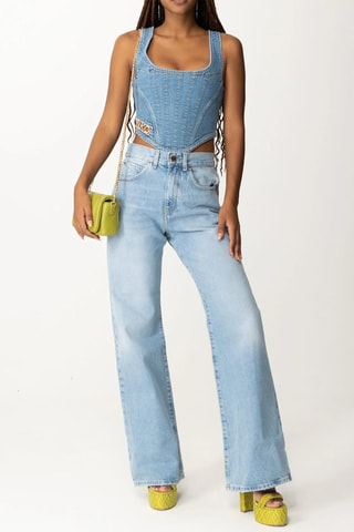 Top senza maniche - Celeste