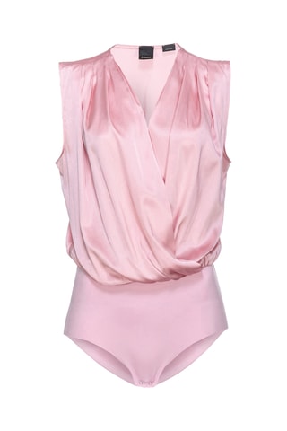 Body em seda sem mangas - Rosa-pálido