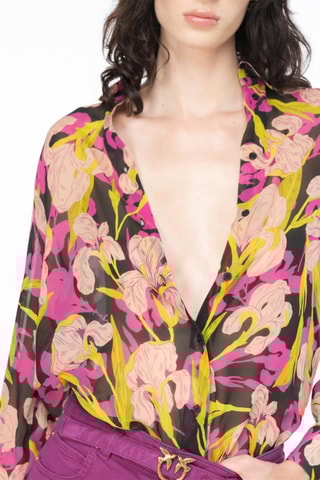 Camicia - Nero e rosa chiaro