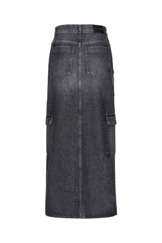 Gonna cargo in jeans - Grigio