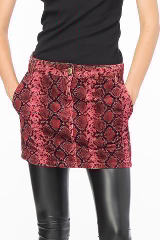 Minigonna taglio dritto - Rosso