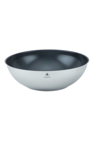 3 Steelpannen, 1 Koekenpan en 1 Wokpan van Roestvrij Staal 202 met Antiaanbaklaag Greblon® CK2 en 1 Afneembaar Handvat - 16/ 18/ 20/28/28 cm - 1,25/2/2,5/2,5/2,54 l