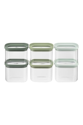 6 barattoli salvafreschezza in vetro borosilicato - 6 x 600 ml