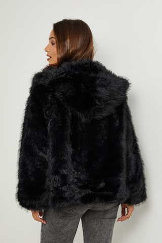 Chaqueta con capucha - Negro