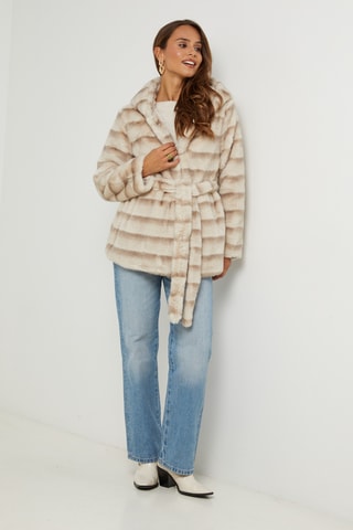 Manteau à capuche - Ecru