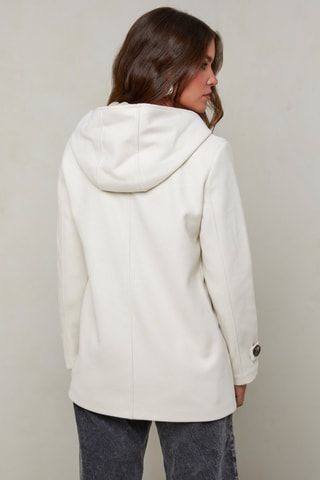 Duffle-coat à capuche - Ecru