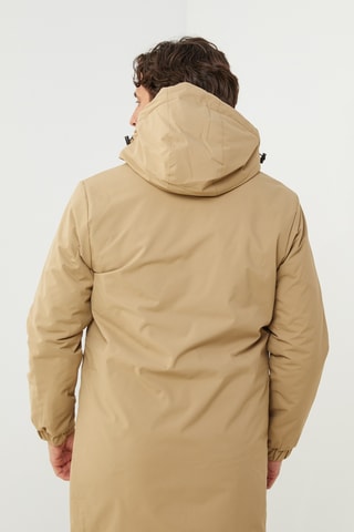Parka con capucha - Beige