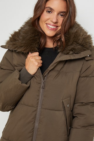 Anorak con capucha - Caqui