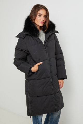 Anorak con capucha - Negro