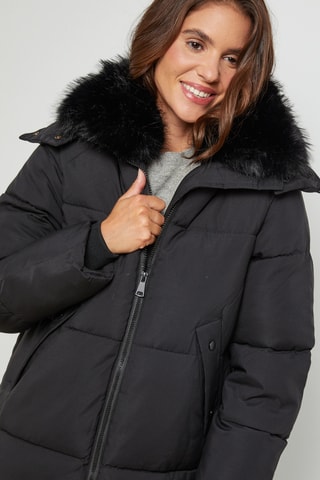 Anorak con capucha - Negro