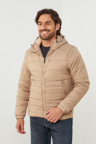 Anorak con capucha - Beige