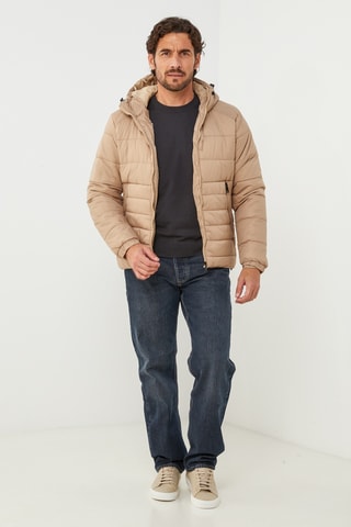 Anorak con capucha - Beige
