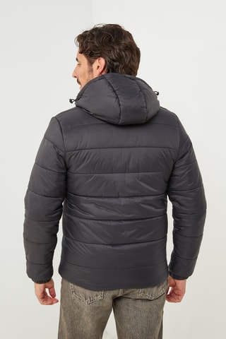 Anorak con capucha - Negro