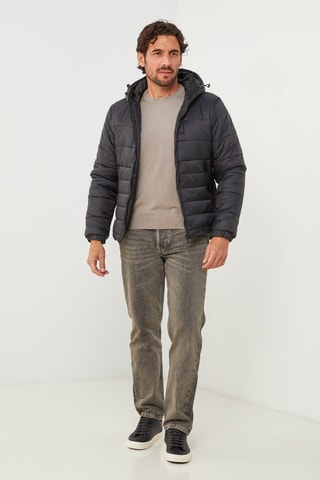 Anorak con capucha - Negro