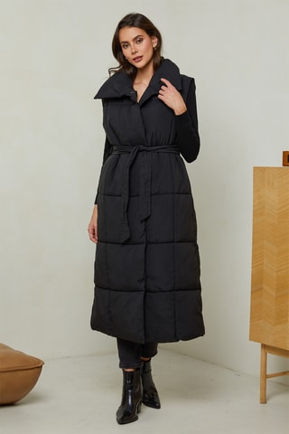 Chaleco largo - Negro