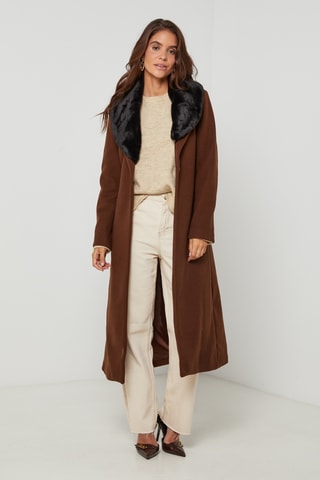 Abrigo - Marrón y negro