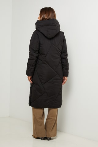 Anorak largo con capucha - Negro