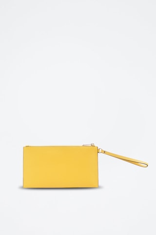Pochette en cuir - Jaune
