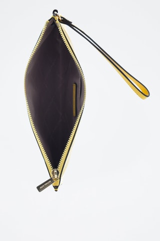 Pochette en cuir - Jaune